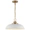 Nuvo Colony 1-Light Small Pendant Matte White with Burnished Brass 60/7480 - alternate 3